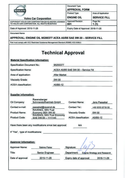 Approval Volvo VCC 95200377 for RAVENOL SSV 0W-30.jpg